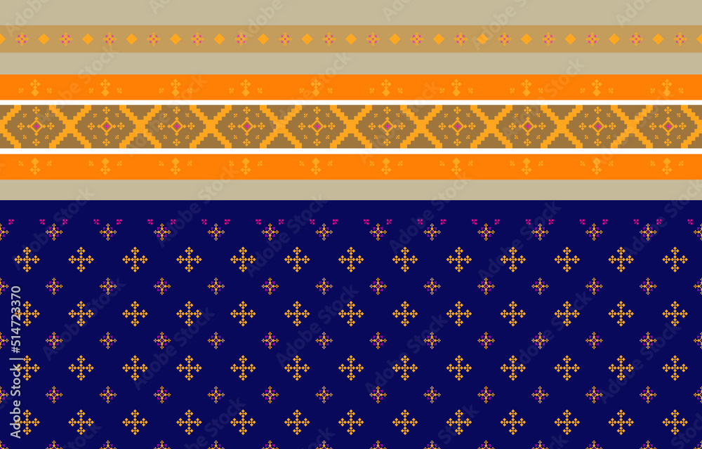 Abstract geometric and tribal patterns, usage design local fabric patterns, Design inspired by indigenous tribes. geometric Vector illustration