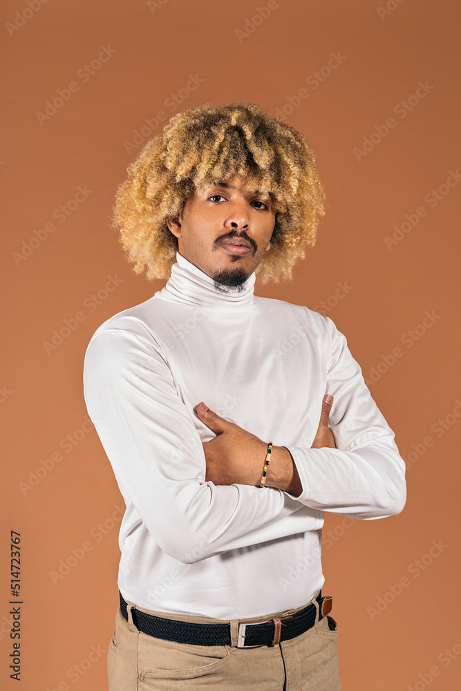 Serious Afro Man Portrait