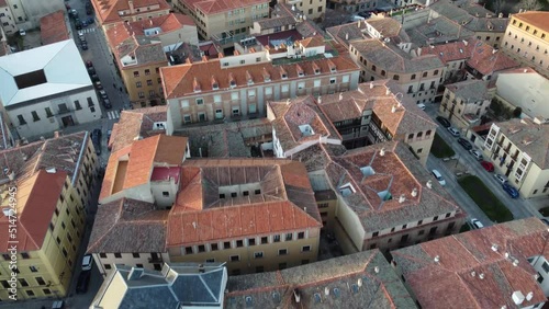 Aerial view European and vintage roofs of segovia Spain (ID: 514724945)