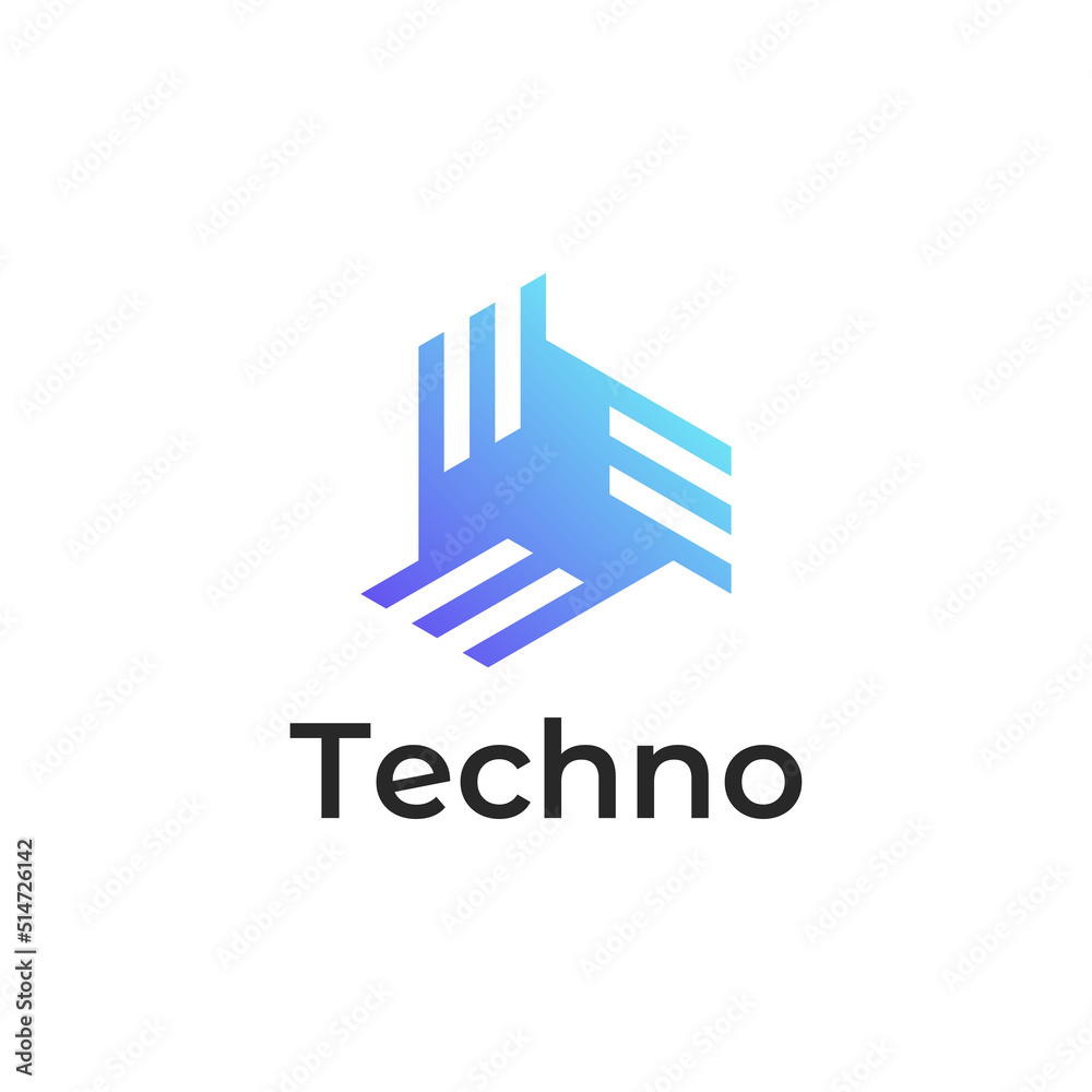 technology modern gradient colorful logo
