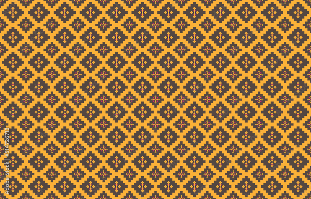 Abstract geometric and tribal patterns, usage design local fabric patterns, Design inspired by indigenous tribes. geometric Vector illustration