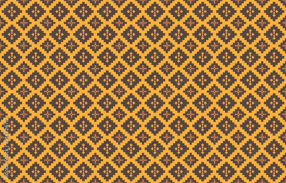 Abstract geometric and tribal patterns, usage design local fabric patterns, Design inspired by indigenous tribes. geometric Vector illustration