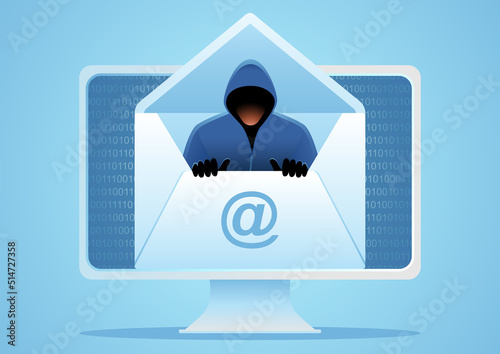 Thief comes out of an envelope