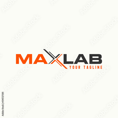 Simple but unique letter or word X in MAXLAB sans serif font image graphic icon logo design abstract concept vector stock. Can be used as symbol related to sport or monogram