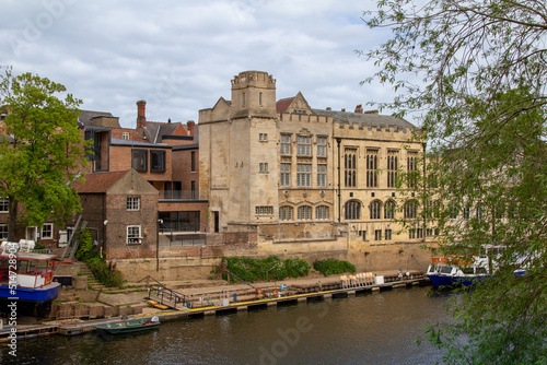 Cityscape view of York, England, along the Ouse River 