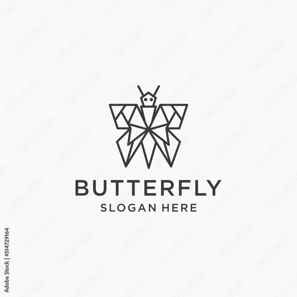 Naklejka premium Butterfly logo icon design vector