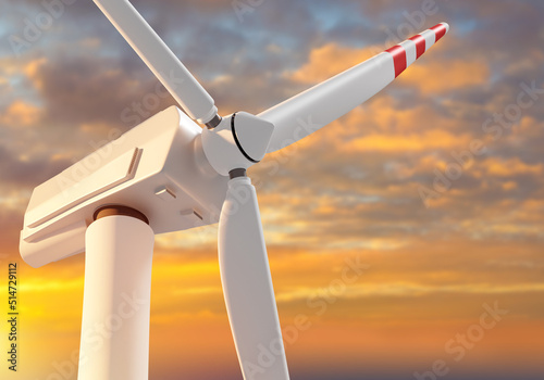 Wind energy. Wind turbine b...