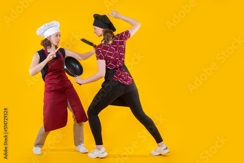 Battle of chefs. Woman cook...