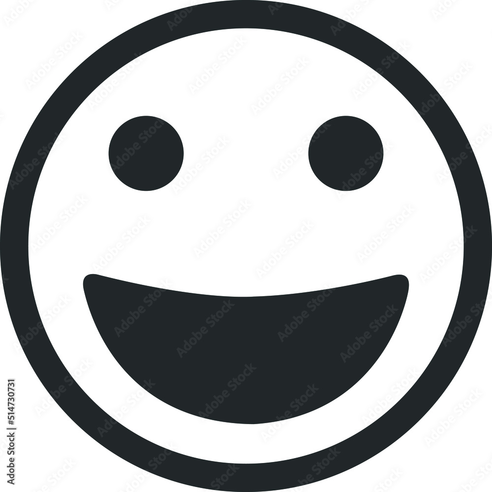 Face emoji icon, happy face icon vector Face emoji icon, happy face icon vector