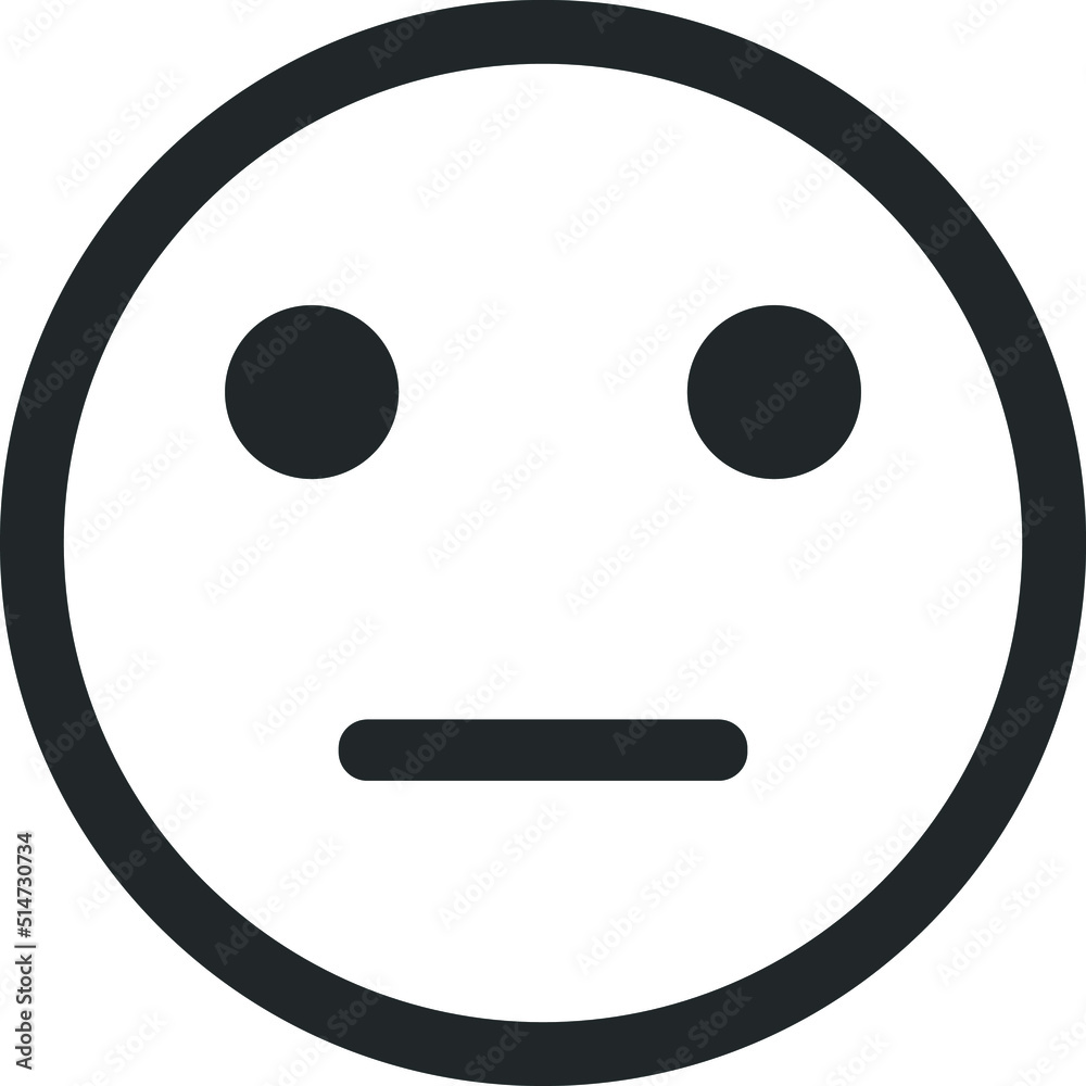 Fototapeta premium Face emoji icon, sad emoji icon vector