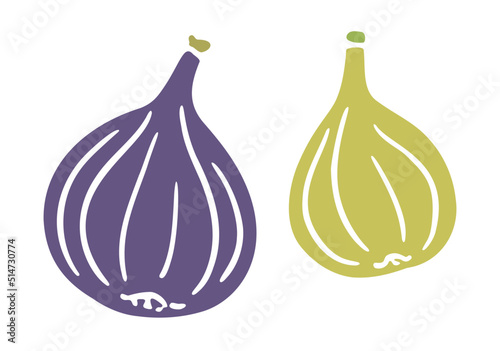 Fig fruit isolated on white