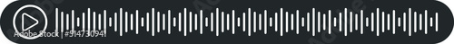 Voicemail icon, voice black symbol vector