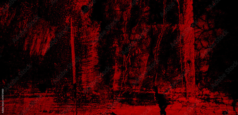 Black and red grunge texture. Scary red black scary background - obrazy, fototapety, plakaty 