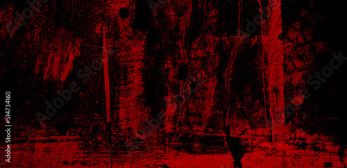 Black and red grunge texture. Scary red black scary background © Adam