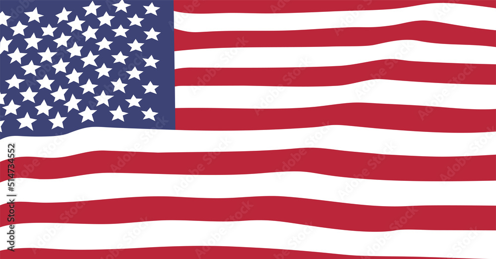 United States of America Vector Cartoon Background Design - Waving national symbol celebrating fourth of July United States of America Vector Cartoon Background Design - Waving national symbol celebrating fourth of July