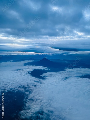 Mt. Fuji seen from the sky