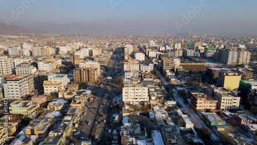 Footage of Kabul, Afghanistan , construction building, Kabul city.  photo