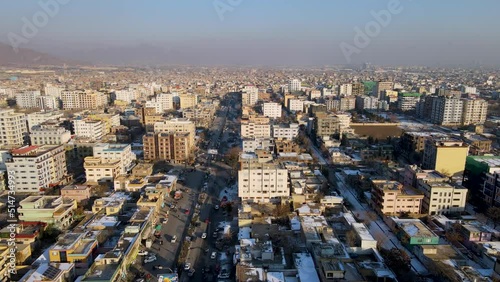 Footage of Kabul, Afghanistan , construction building, Kabul city. 