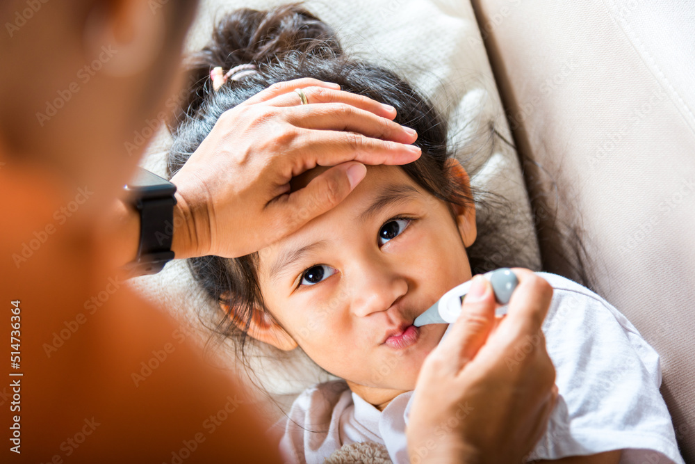 Taking temperature by mouth