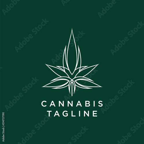 Cannabis logo icon design vector