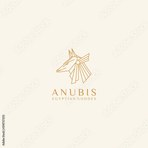 Anubis logo design icon vector