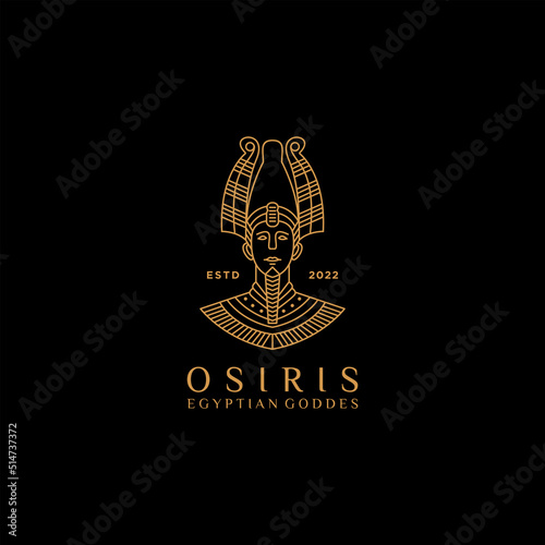 Osiris logo design icon vector photo