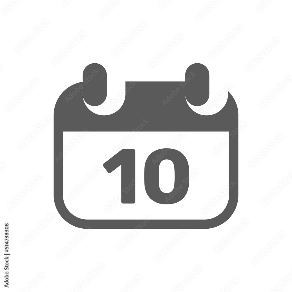 Calendar date page black vector icon. Plan, schedule simple filled symbol.