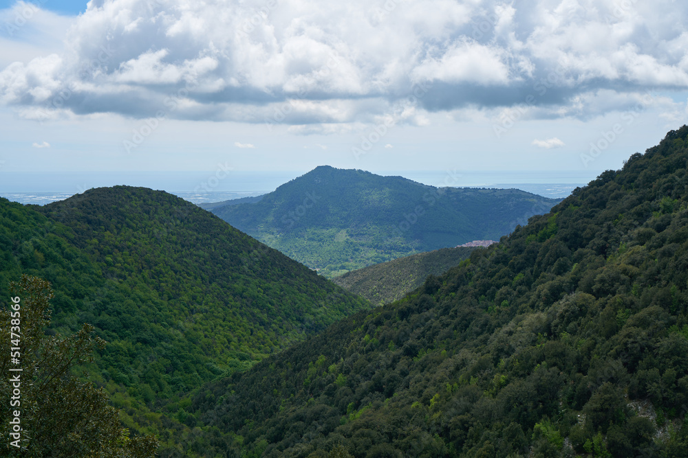 Panoramic view from Monti Lepini Regional Park in Italy