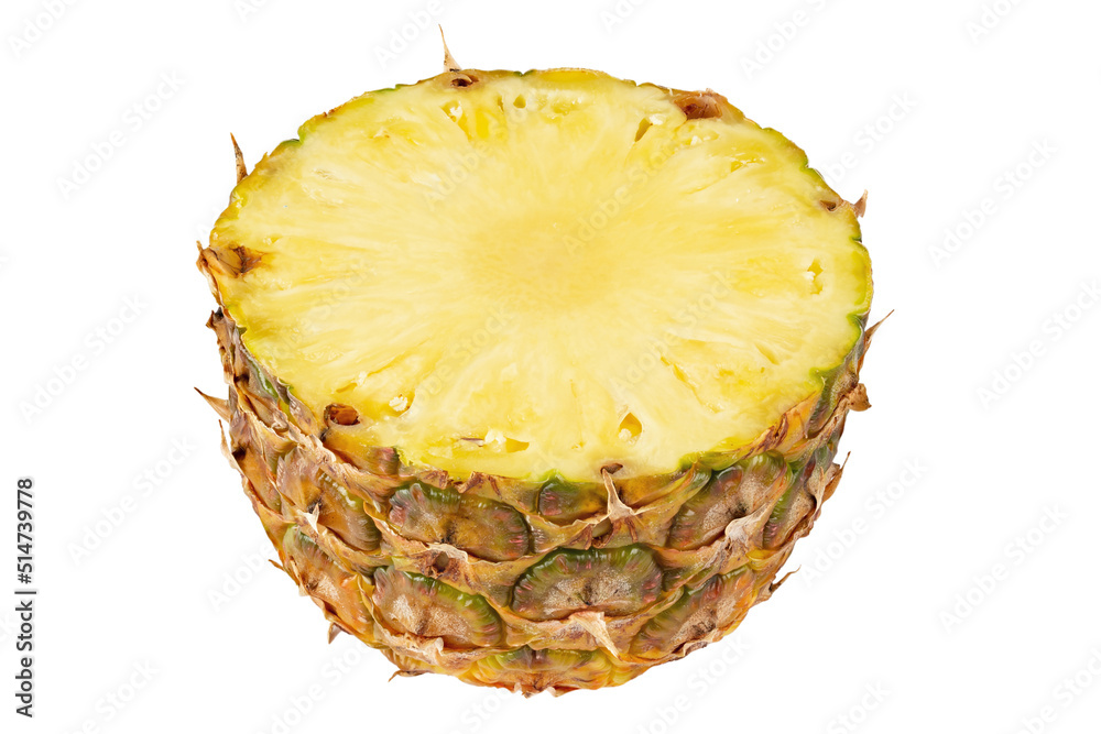 Pineapple with slices isolated on white background. Exotic fruit. Pineapple with slices isolated on white background. Exotic fruit.