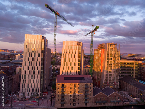 Photography Construction site at sunset