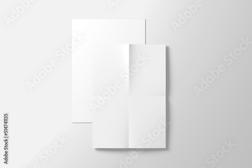 A4 two Flyer Mockup Blank