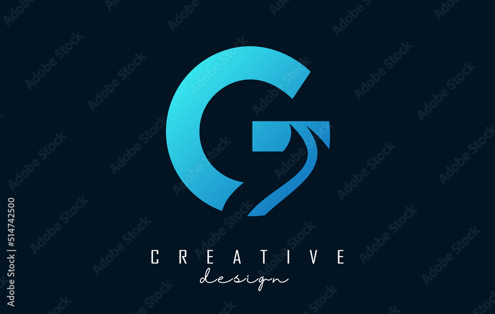 Letter G logo with negative space design and creative wave cuts. Letter with geometric design. Vector Illustration with letter and swoosh. Letter G logo with negative space design and creative wave cuts. Letter with geometric design. Vector Illustration with letter and swoosh.