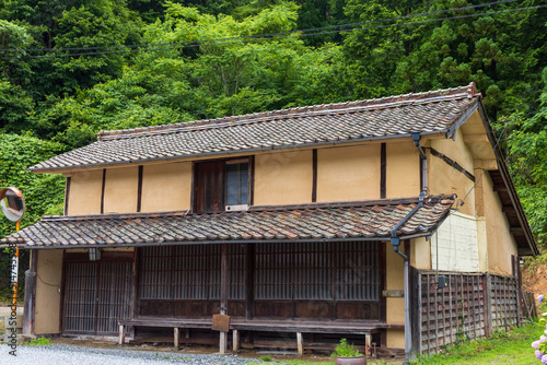 日本の岡山県の吹屋のとても美しい町の風景