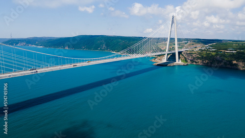 Yavuz Sultan Selim Bridge aerial shot
