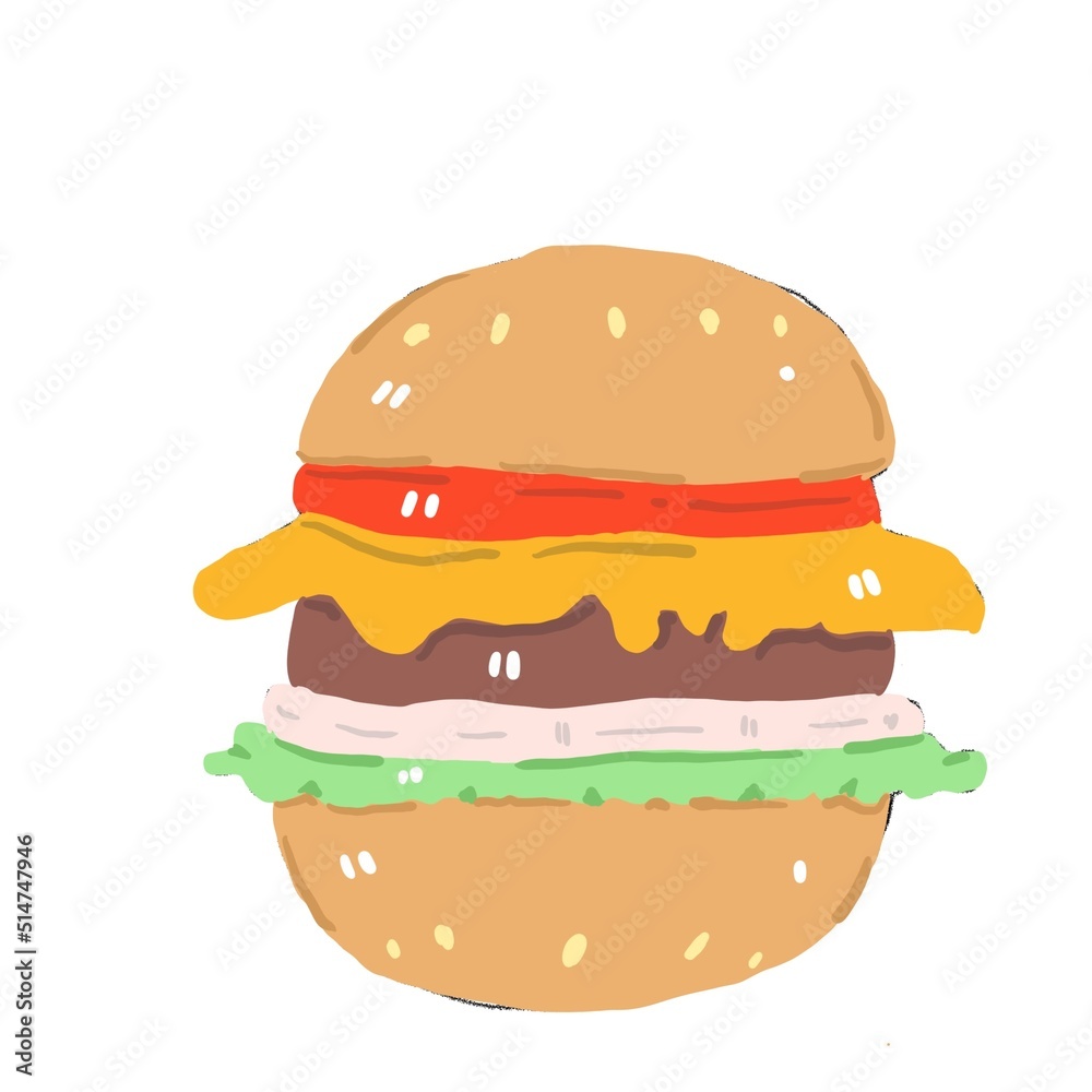 Drawing burger 