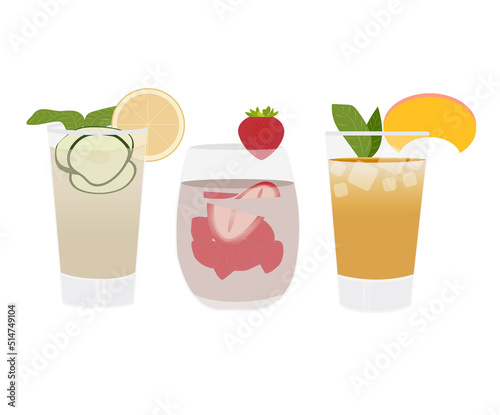 Refreshing healthy summer drink, Juicy and smoothie