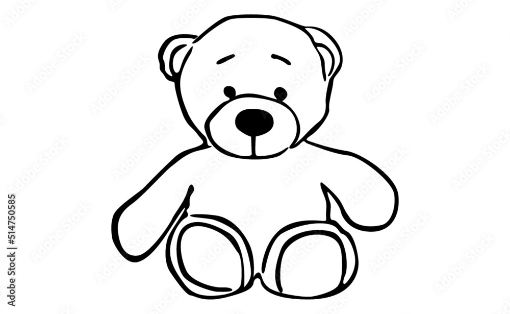 adorable teddy bear line art adorable teddy bear line art