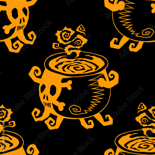 Halloween celebration seamless pattern