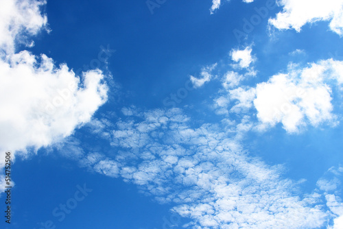 Blank sky surface with small clouds