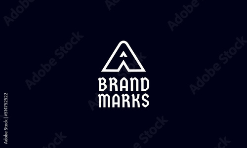 Letter A logo design concept. Initial letter emblem for business identity.