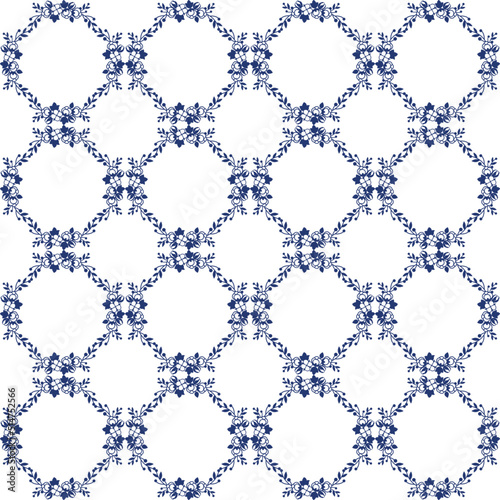 Isolation cotton flower pattern seamless.Pattern tile,fashion,fabric. Decorative tile pattern, fashion and fabric.
