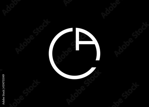 initial CA logo design vector