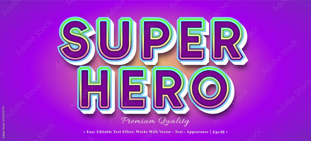 Super hero editable text effect Super hero editable text effect