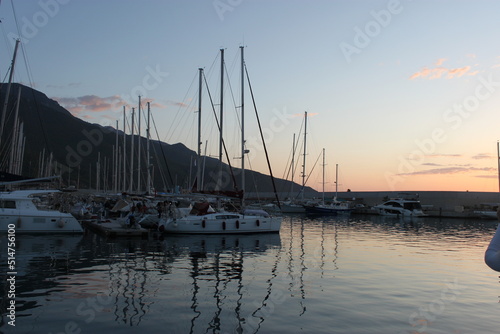 Sailboats waiting to sail at the marina © Atonel's Page