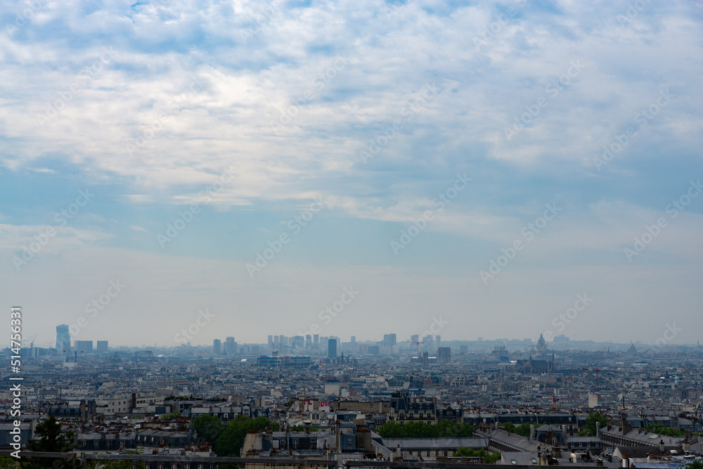 Views of the city of Paris from the top