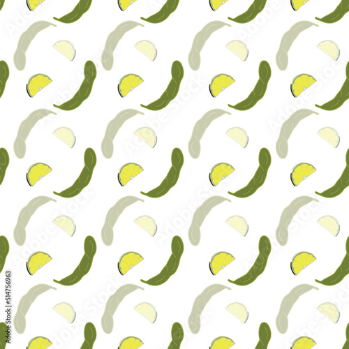 Soy product bean lemon seamless repeat wrap cover pattern background illustration