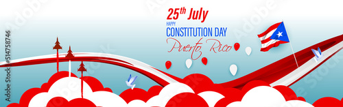 Vector illustration for Puerto Rico Constitution day