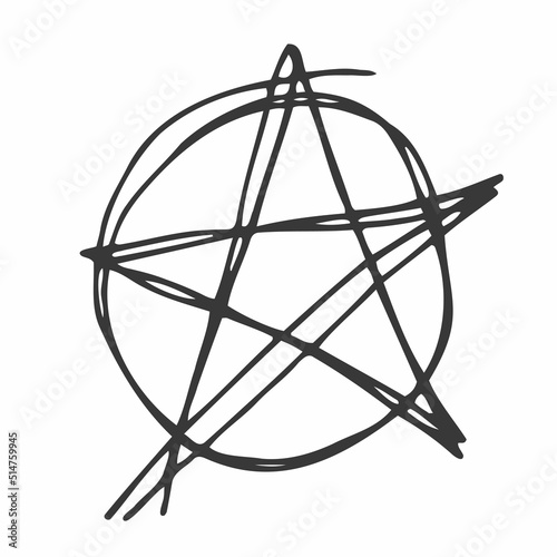 Anarchy Icon Silhouette Illustration. Anti Social Protest Vector Graphic Pictogram Symbol Clip Art. Doodle Sketch Black Sign.