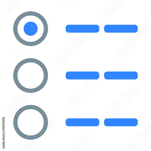 Bullets, check, list, radio, radio button, select icon