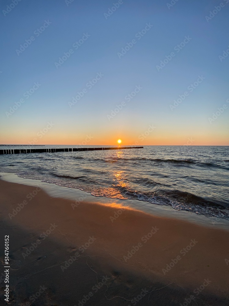 Ostsee-Polen-Sonnenuntergang